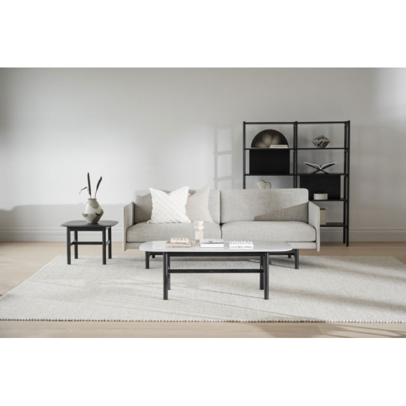 RO Hammond Coffee Table 135x62 Marble White/Black